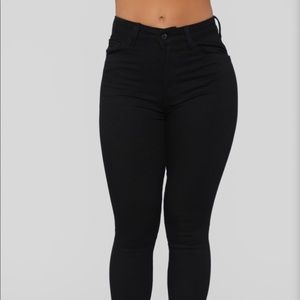 High waisted skinnies black jeans